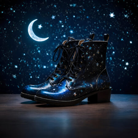 vuestro calzado es la luna manto bordado de estrellas