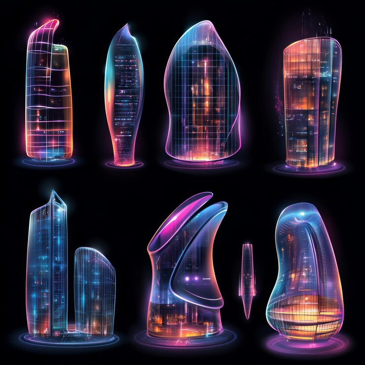 3d futuristic skyscraper collection 401